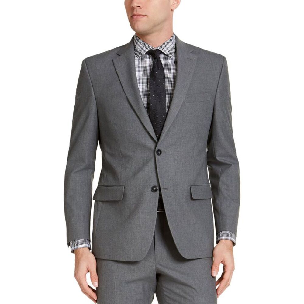 Izod Mens Classic-Fit Suits Jacket 40 Short Grey - NWT $250